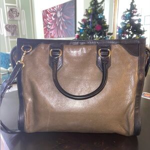 Steven Alan green and black leather shoulder bag/ crossbody